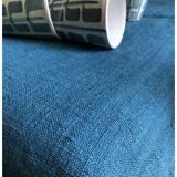 Aqua Blue Hemp Vintage Tablecloth