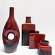 Set of four modernist ceramic vases. Germany, 1960s and 1970s.