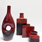 Suite de quatre vases céramique modernistes. Allemagne, années 60 et 70.