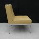 Low chair in Skai and chrome, Mobilier International
