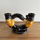 Double ceramic candle holder