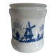 Opaline tobacco jar in Dutch milk glass / Cigar cabinet, Willem II Cigar Factories Valkenswaard Holland