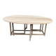 Large gateleg table in raw wood