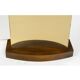 1970s brass and wood table lamp
