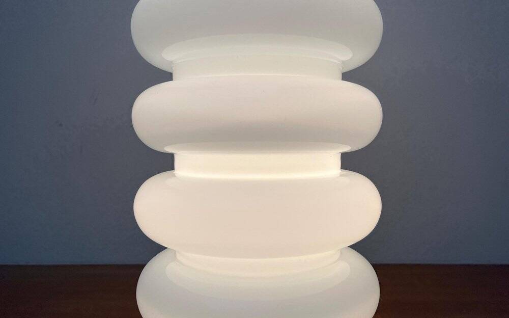 Space age glass table lamp from the mid-century by Carlo Nason for JBS, 1960s.