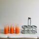 6 verres à orangeades dans leur panier