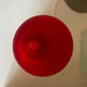 Lamp cylinder tube in vintage red glass