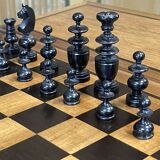 1950s walnut chess table