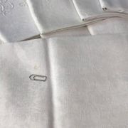 Set of 12 19th century white napkins marked “BL”