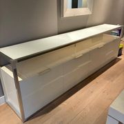 Ligne Roset DEDICATO Buffet – Didier Gomez – Glossy white and polished aluminium