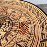 Assiette décorative grecque en terre cuite géométrique