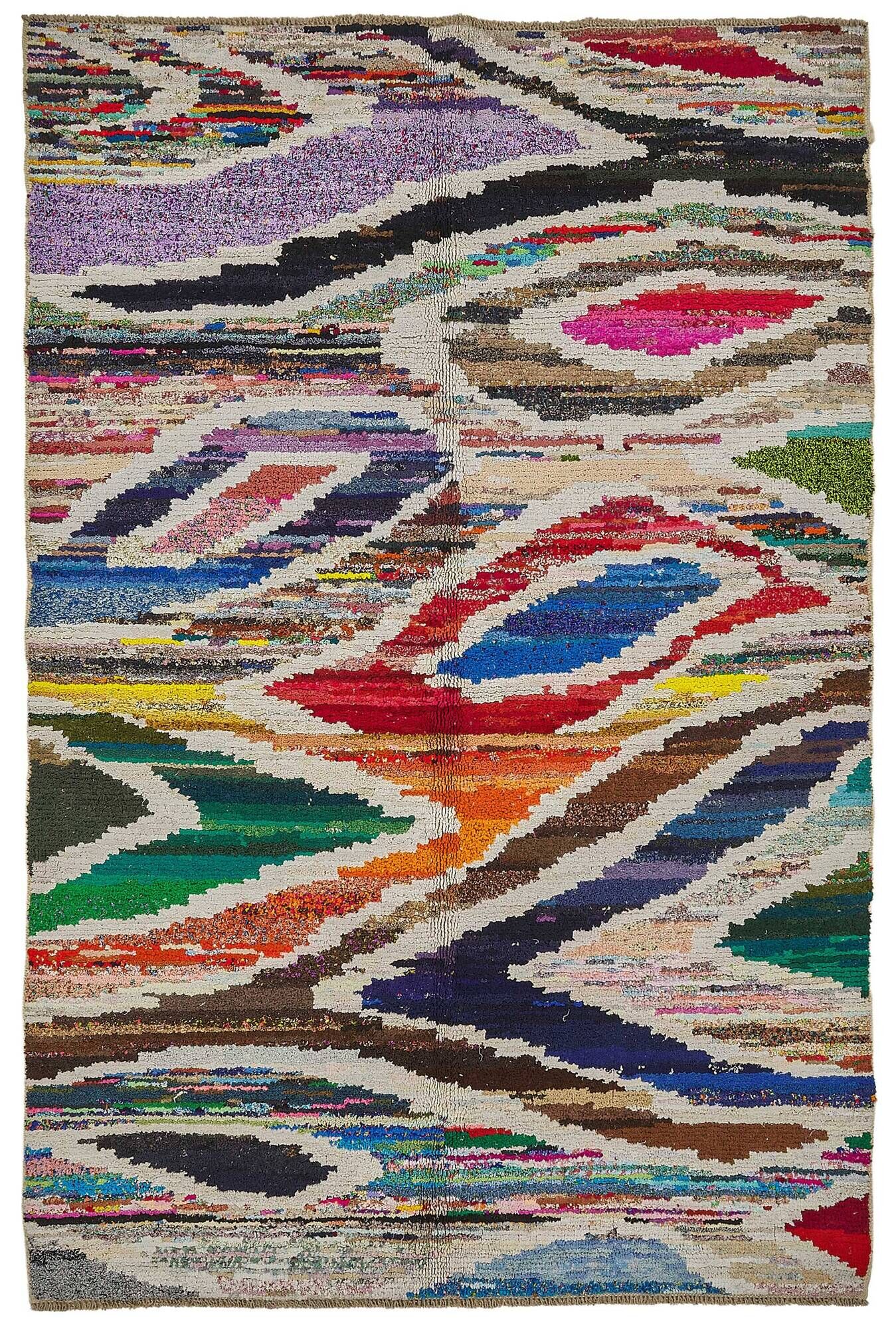 Handwoven Turkish Recycled Boho Rug 174 cm x 271 cm