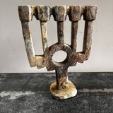 Brutalist stone candlestick