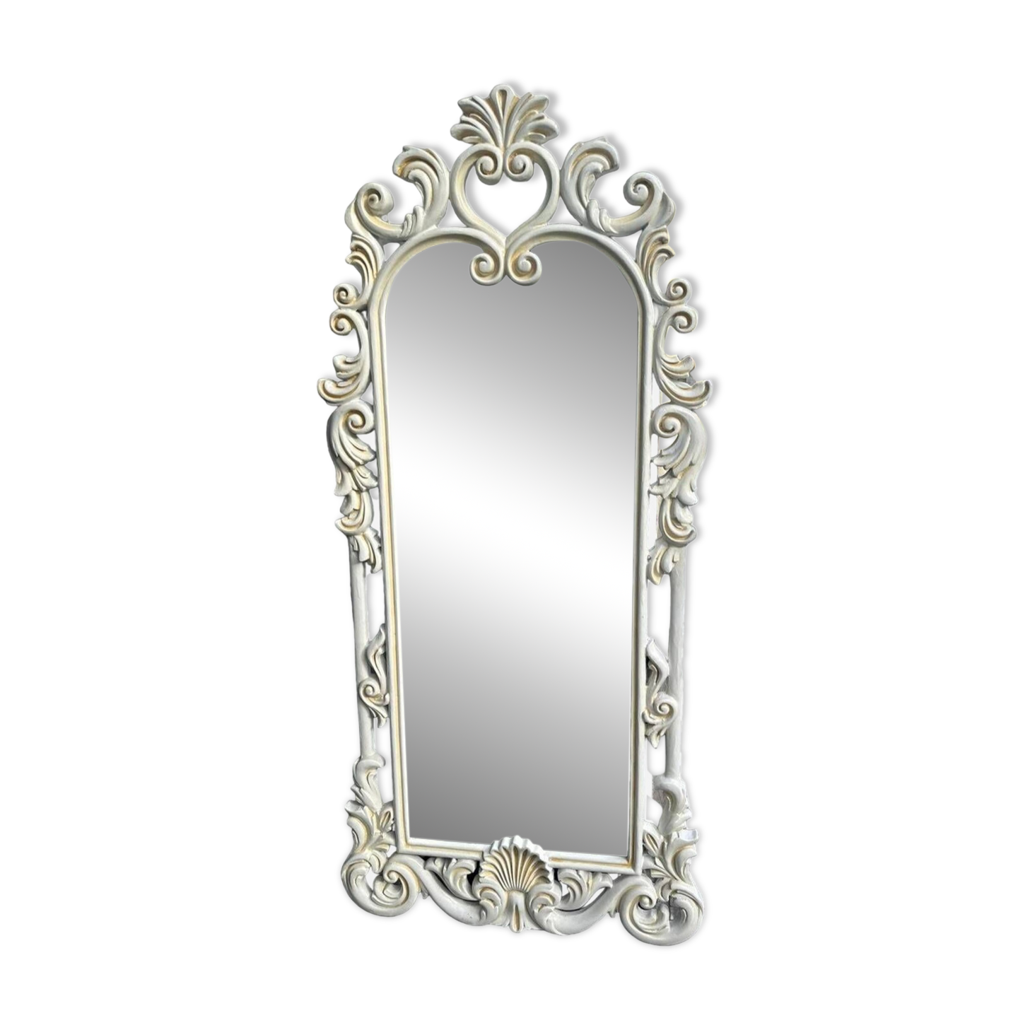 Miroir blanc en bois