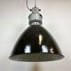Industrial black enamel pendant lamp from Elektrosvit 1960s
