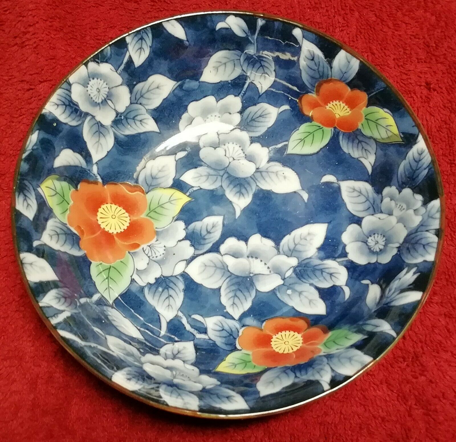 Ancient Chinese cup bowl porcelain signed flowers