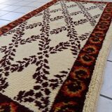 Tapis vintage français Savonnerie fait main en laine – 78 x 148 cm – 1960s