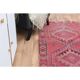 Tapis vintage turc Oushak fait à la main en laine et coton rose, années 1970