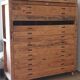 Baker's cabinet / trade cabinet in natural wood