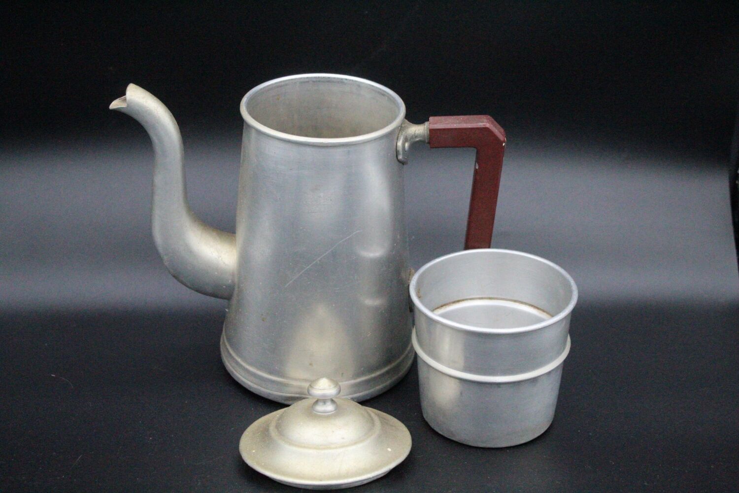 Ancien Pot De Cantine Gamelle Tournus - Aluminium Pur Hauteur 16 Cm - Vintage Français