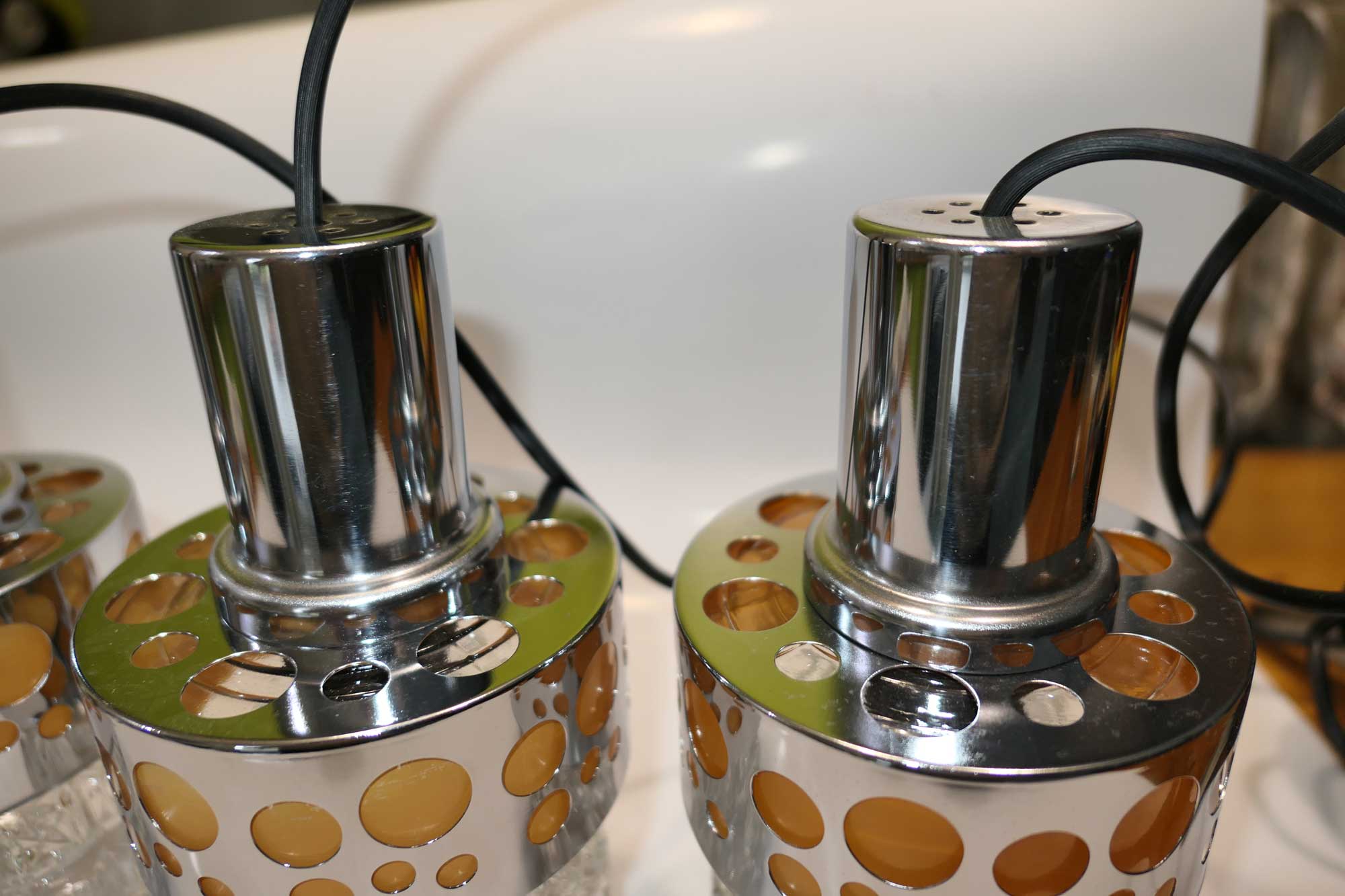 1970s hanging Raak 3 lights