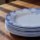 7 flat plates 19th century ironstone KG Luneville "Phoenix"