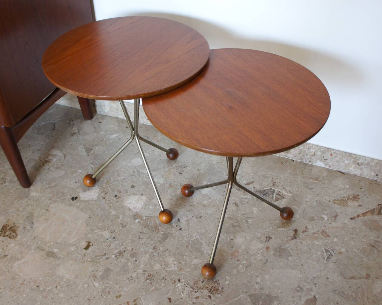 Guéridons Scandinave Vintage Albert Larsson Édition Alberts Tibro 1950 1960