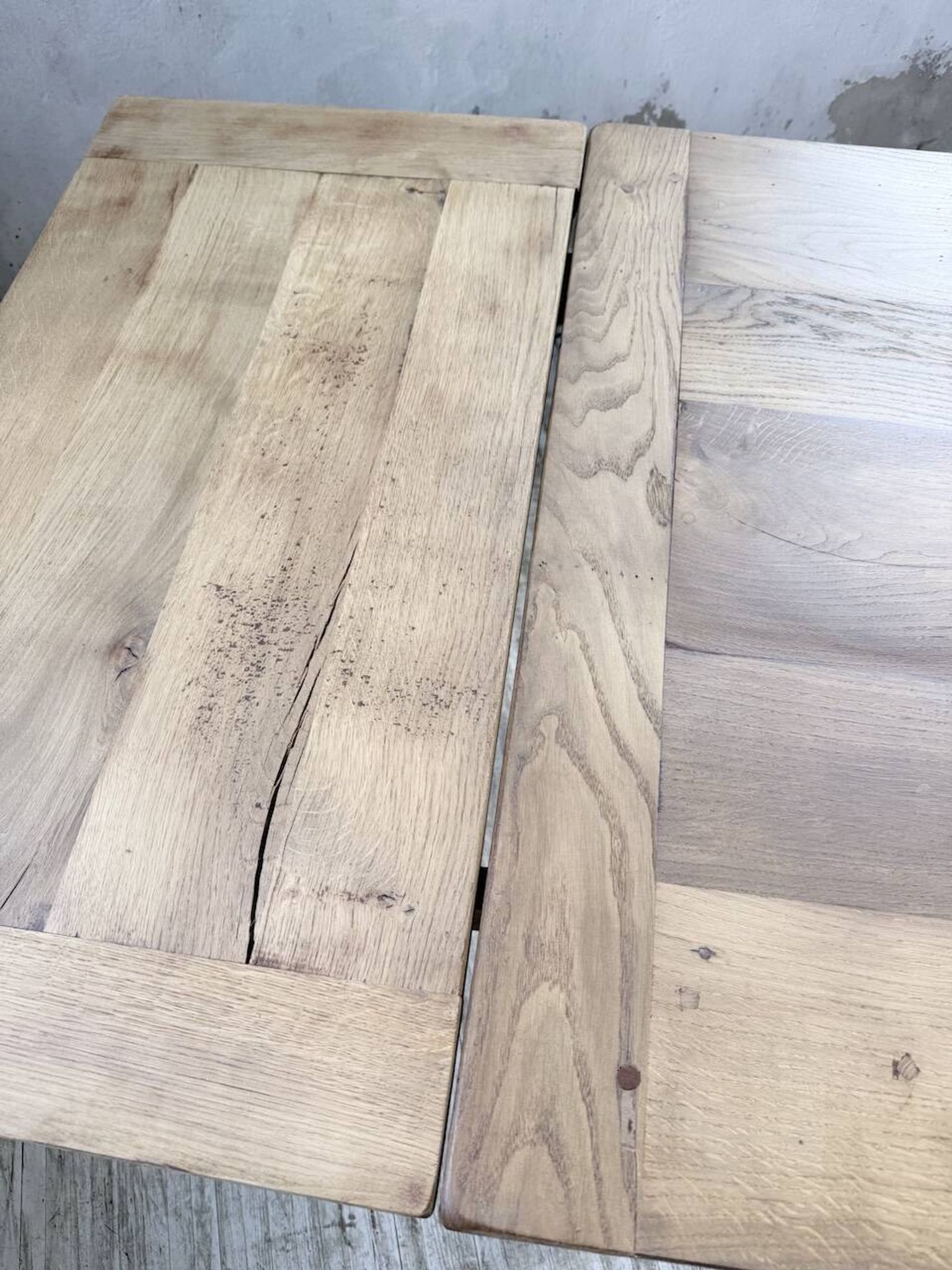 Solid oak farmhouse table with extensions (190-280cm) 1950