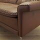 Brown leather sofa, Danish design, 1960s, manufactured by AS Vejen Polstermøbe