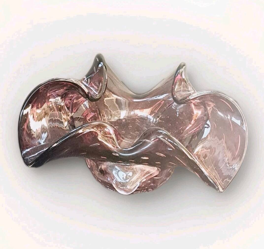 Vintage bubble glass pocket tray