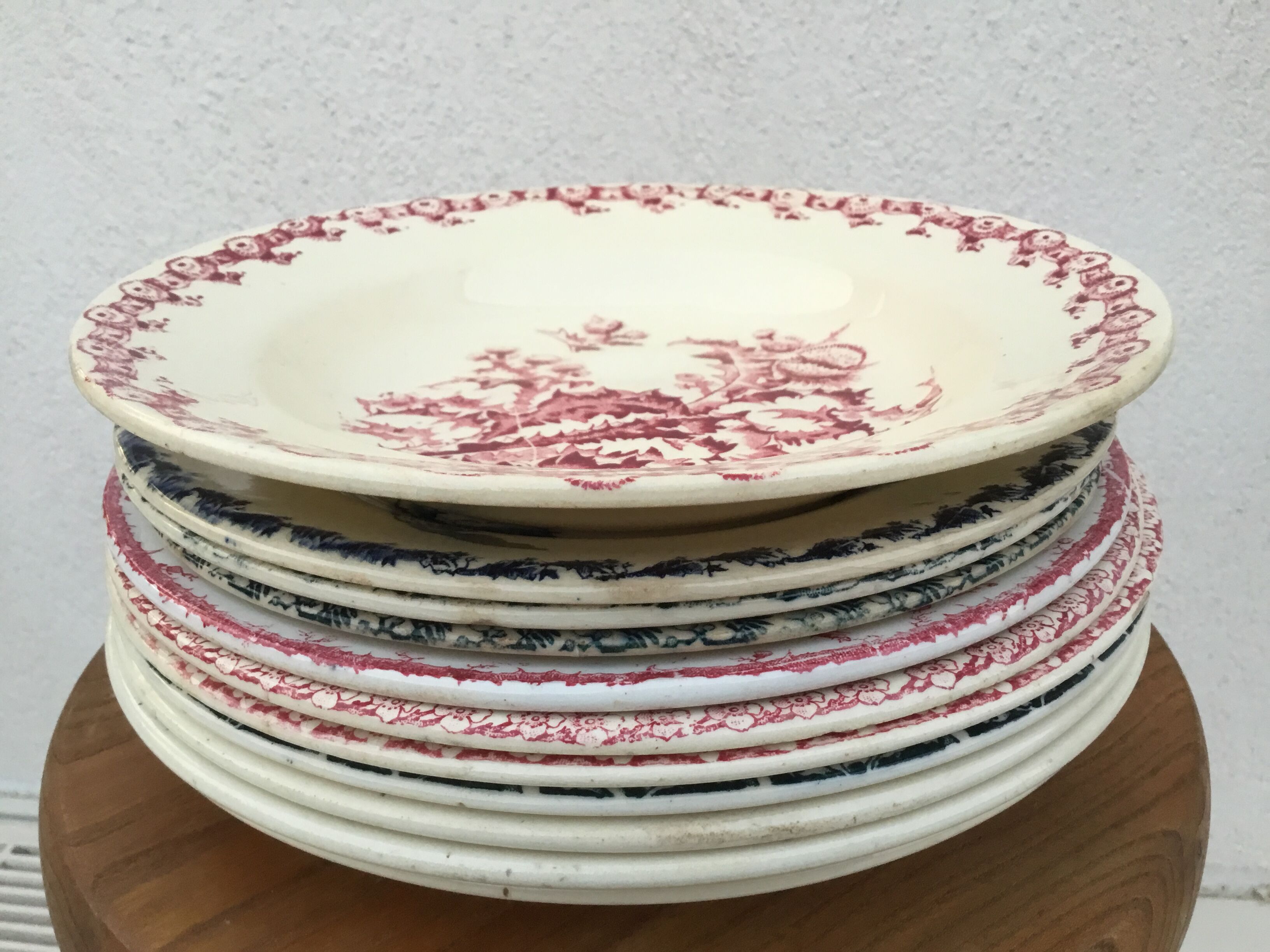 Gien earthenware plates