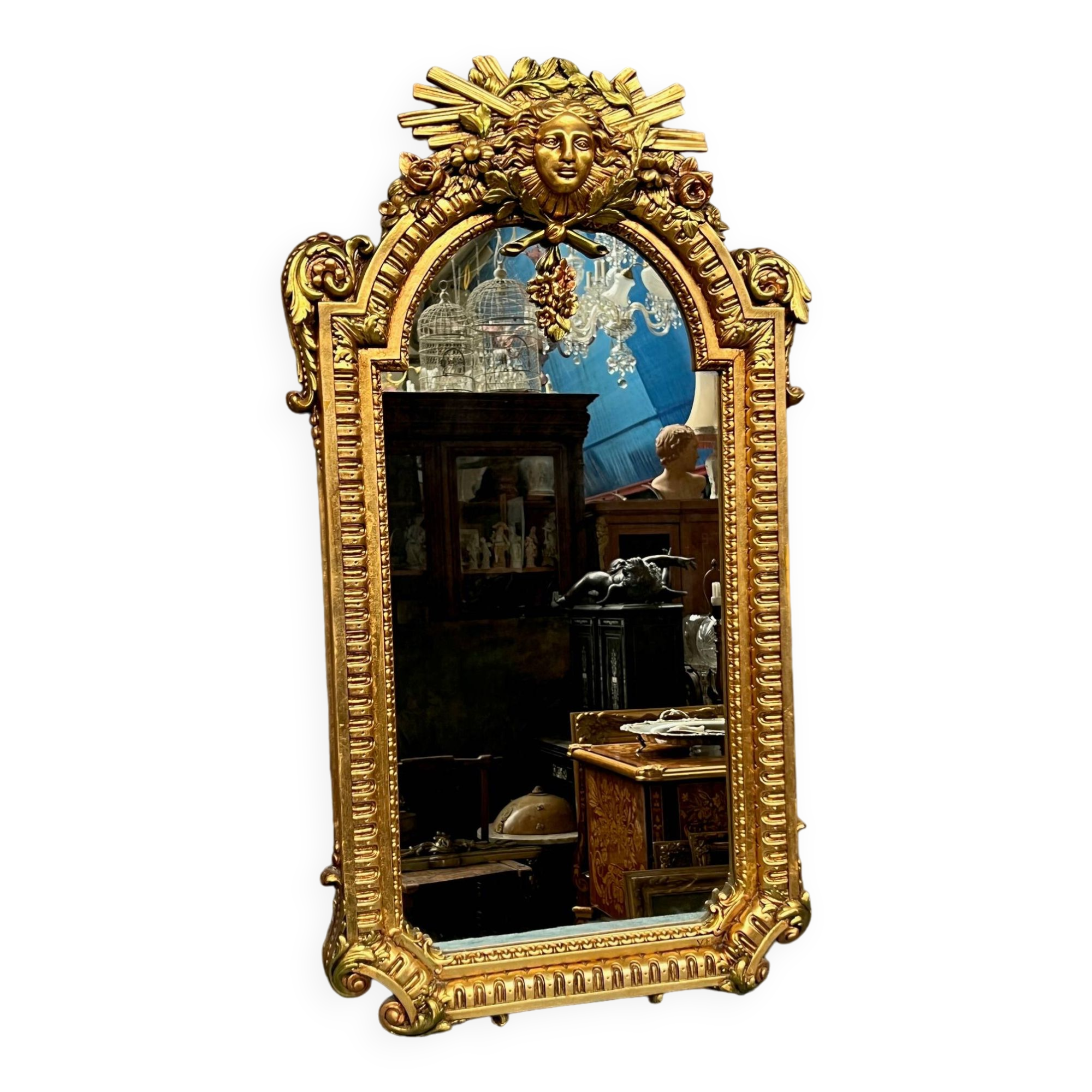 Vincenzo Fancelli – Franklin Mint. Louis XIV style designer mirror.