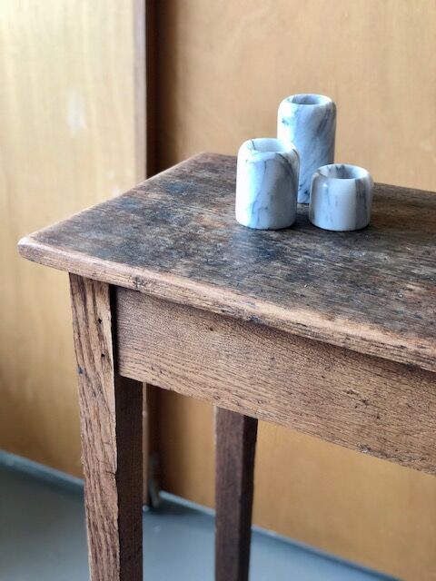 Console table in raw wood