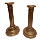 Pair of golden candle holders