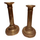 Pair of golden candle holders