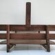 Solid wood log basket with vintage slats