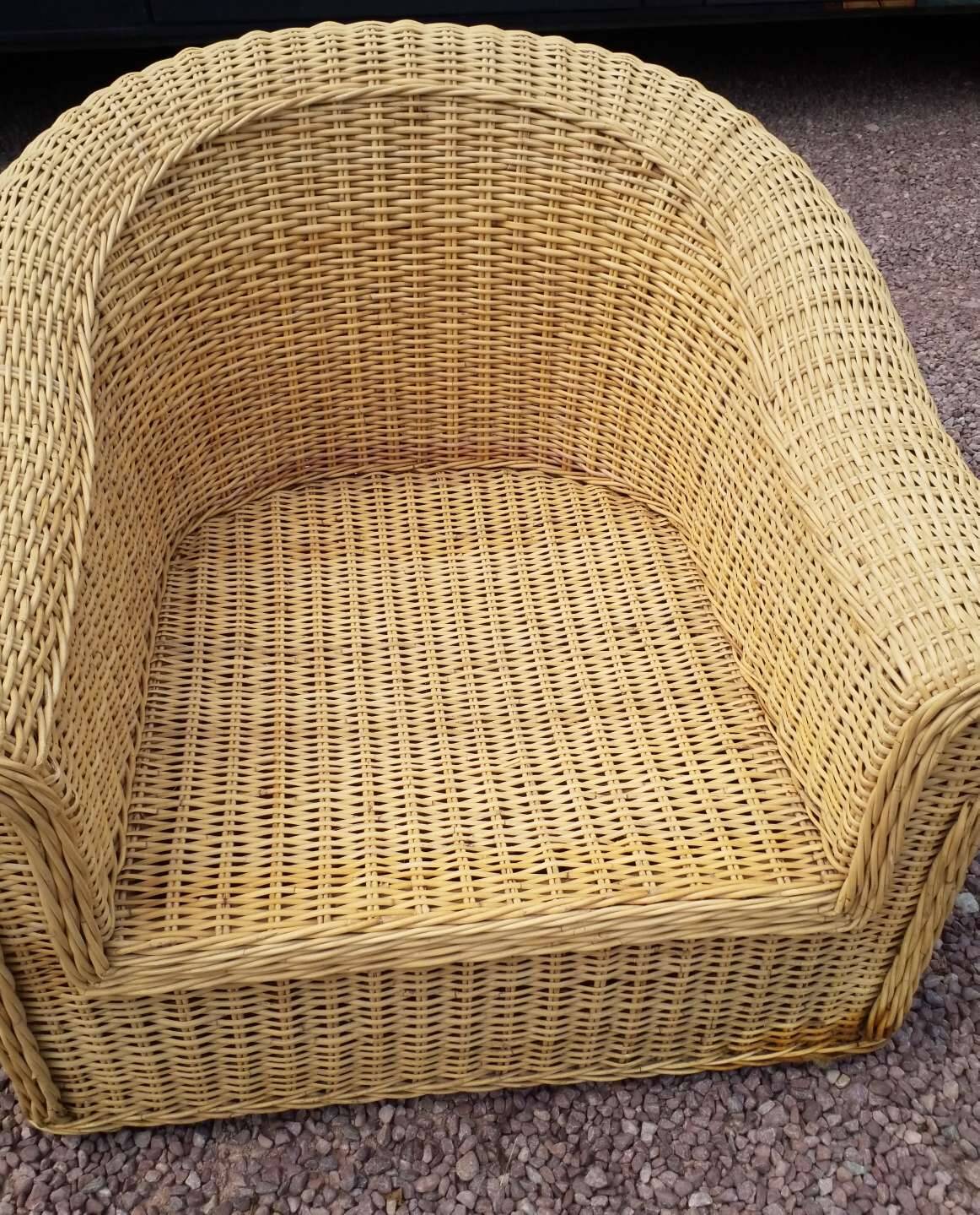 Rattan armchairs