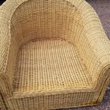 Rattan armchairs