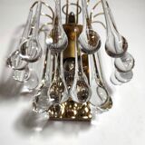 Par de lámparas de cristales. Italia, 1970s.