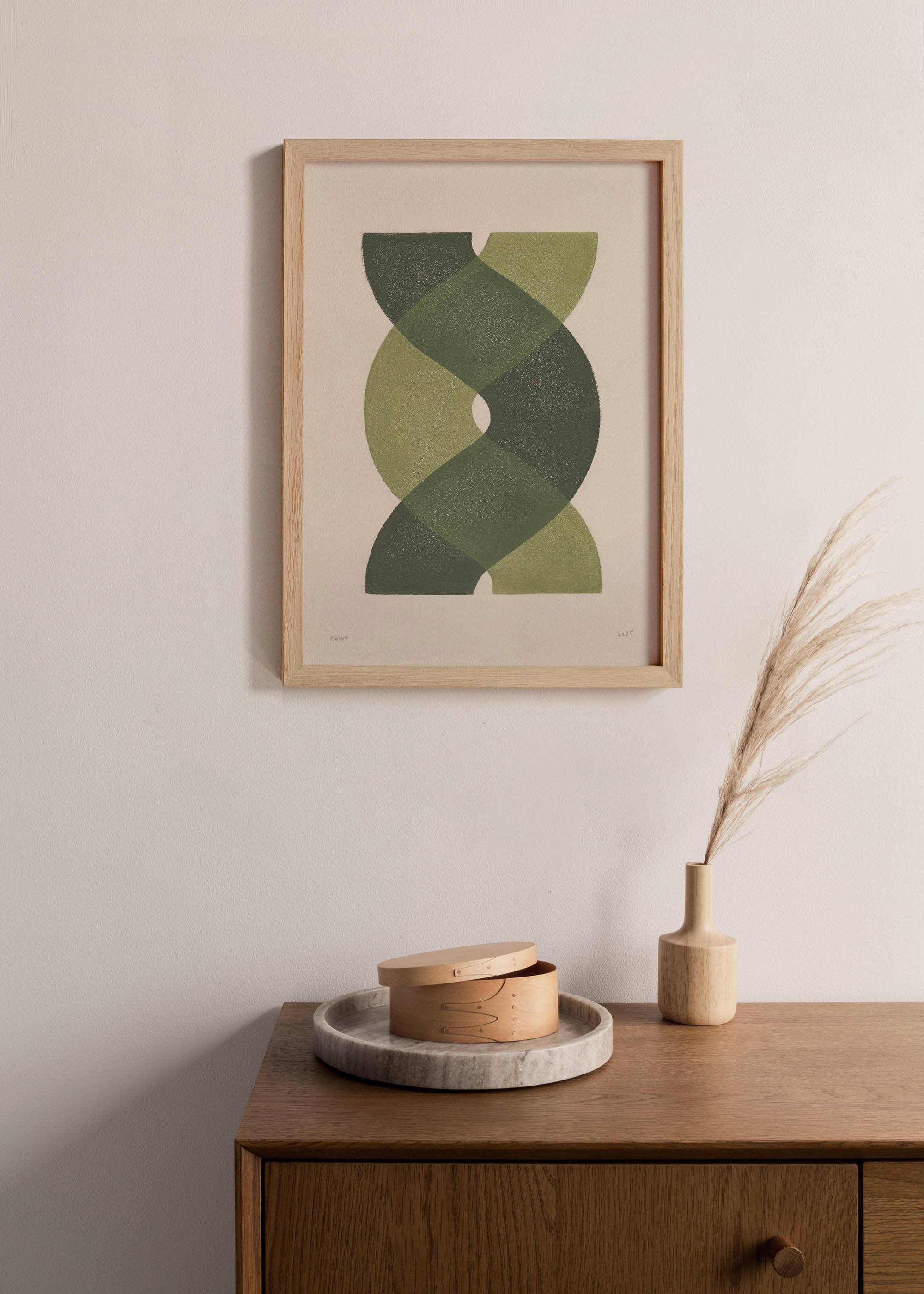 Abstract painting - illustration B 206 - 30x40 painting signed Eawy