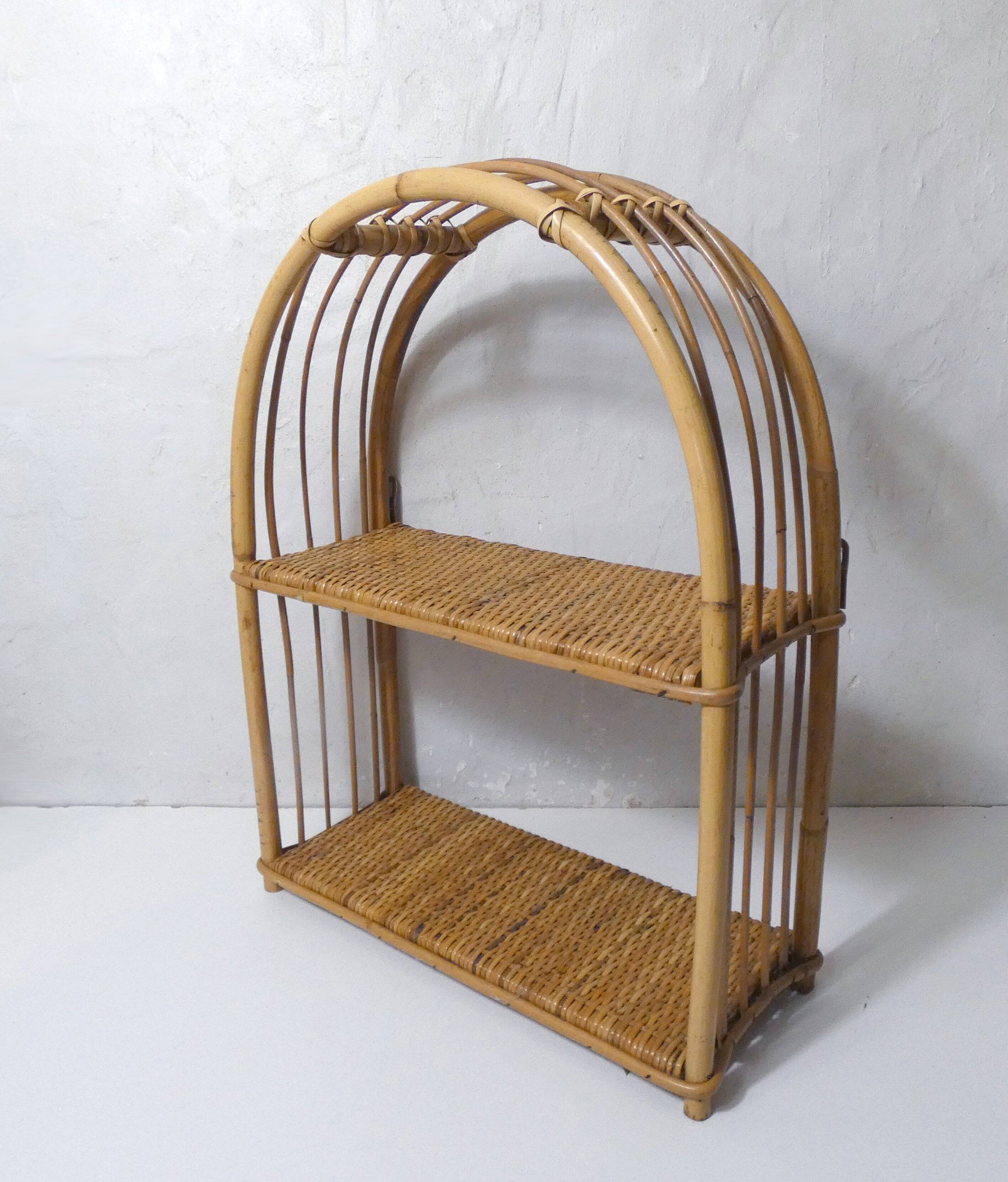 rattan shelf