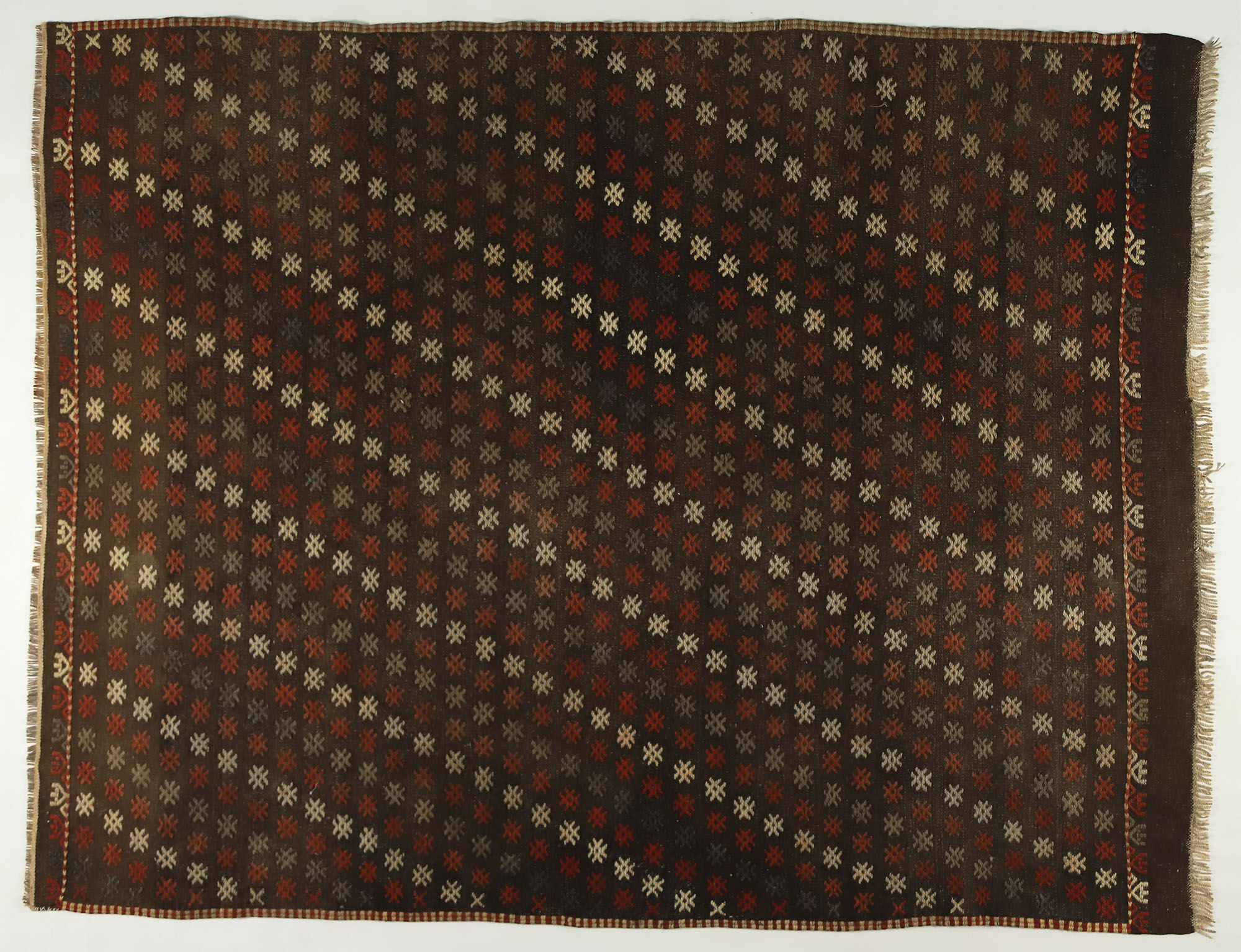 Anatolian handmade kilim rug 202 cm x 162 cm