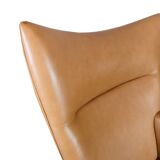 Wingchair Model Ch445 In Walnut Elegance Leather By Hans J. Wegner