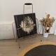 Vintage magazine rack in gold metal