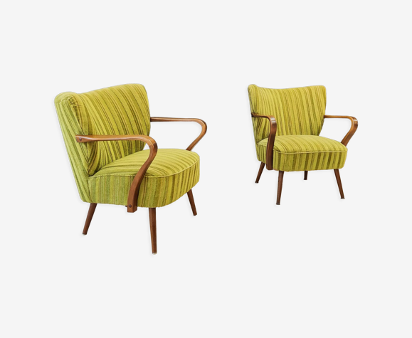 Deux fauteuils de cocktail mid century vintage