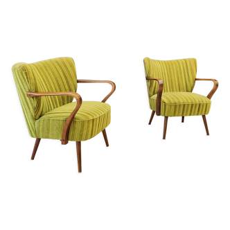 Deux fauteuils de cocktail mid century vintage