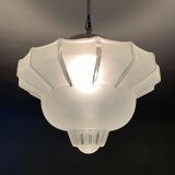 Suspension globe glass art deco cocoon shape skyscraper