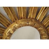 Miroir soleil doré vintage