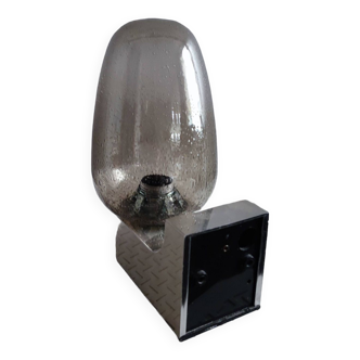 Keuco space age wall light. Chrome and bubble glass.