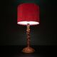 Lampe de table vintage en cuir italien, années 1950
